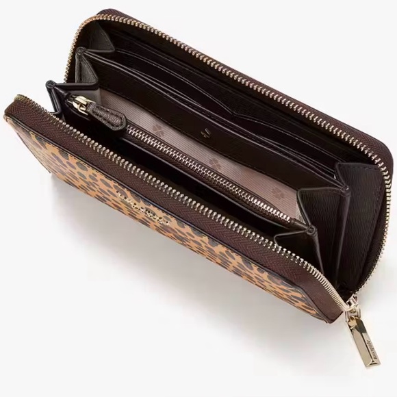 NWOT - Kate Spade Spencer Leopard Zip-around Continental Wallet - Picture 5 of 7